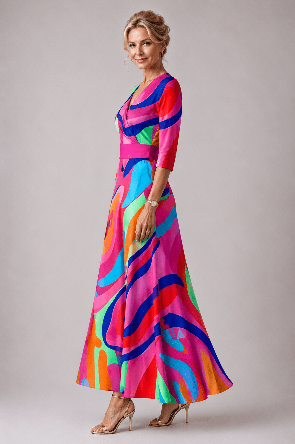 Phoebe | Vestido cómodo con escote en V para el día a día - VENZA BARCELONA