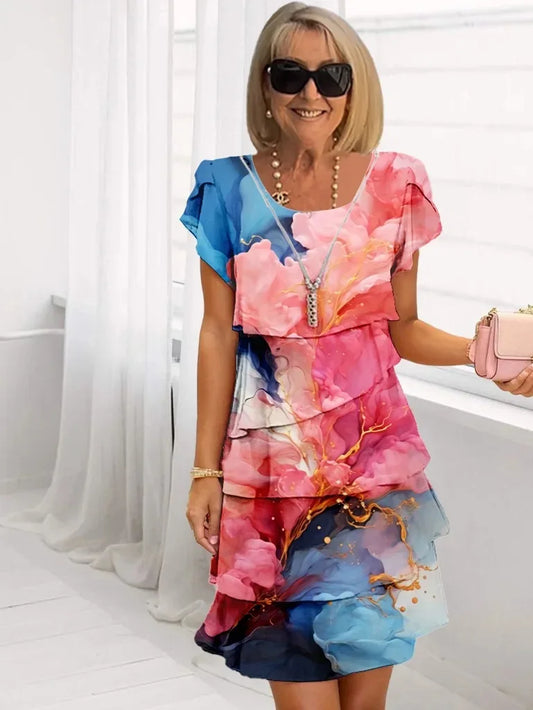 Adèle – Robe élégance fluide à volants * Adèle – Vestido elegante fluido con volantes