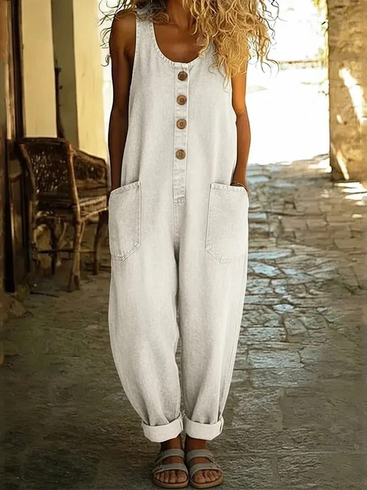 Alessandra - Peto vaquero de algodón lavado vintage - VENZA BARCELONA