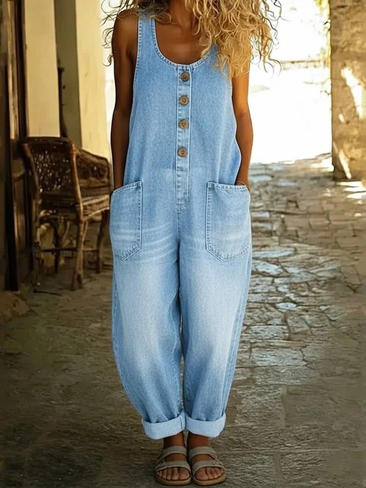 Alessandra - Peto vaquero de algodón lavado vintage - VENZA BARCELONA