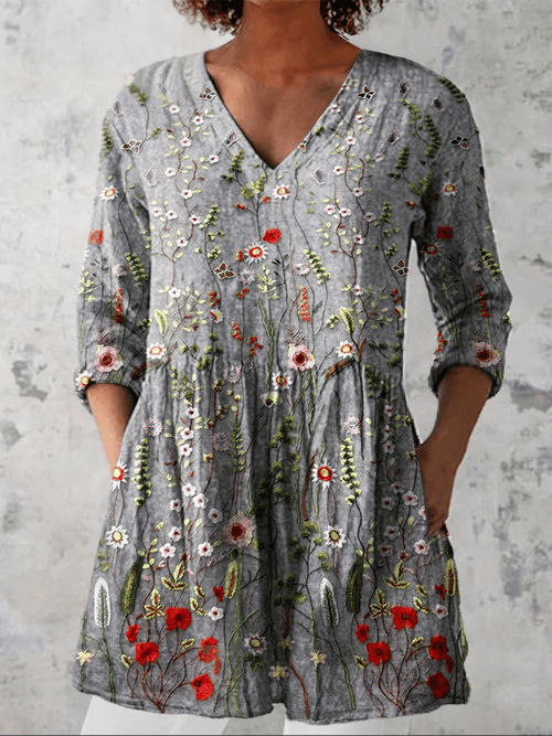 Ariadna - Blusa Larga Elegante - VENZA BARCELONA
