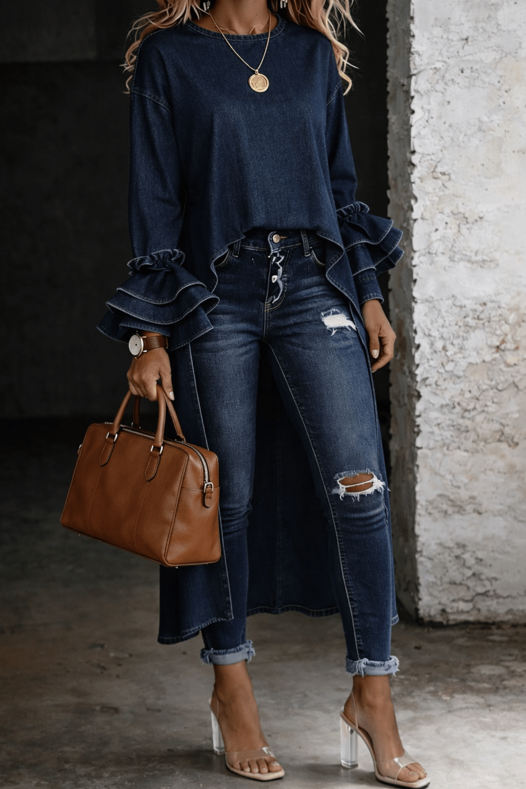 Aurelia | Top tipo camisa informal - VENZA BARCELONA