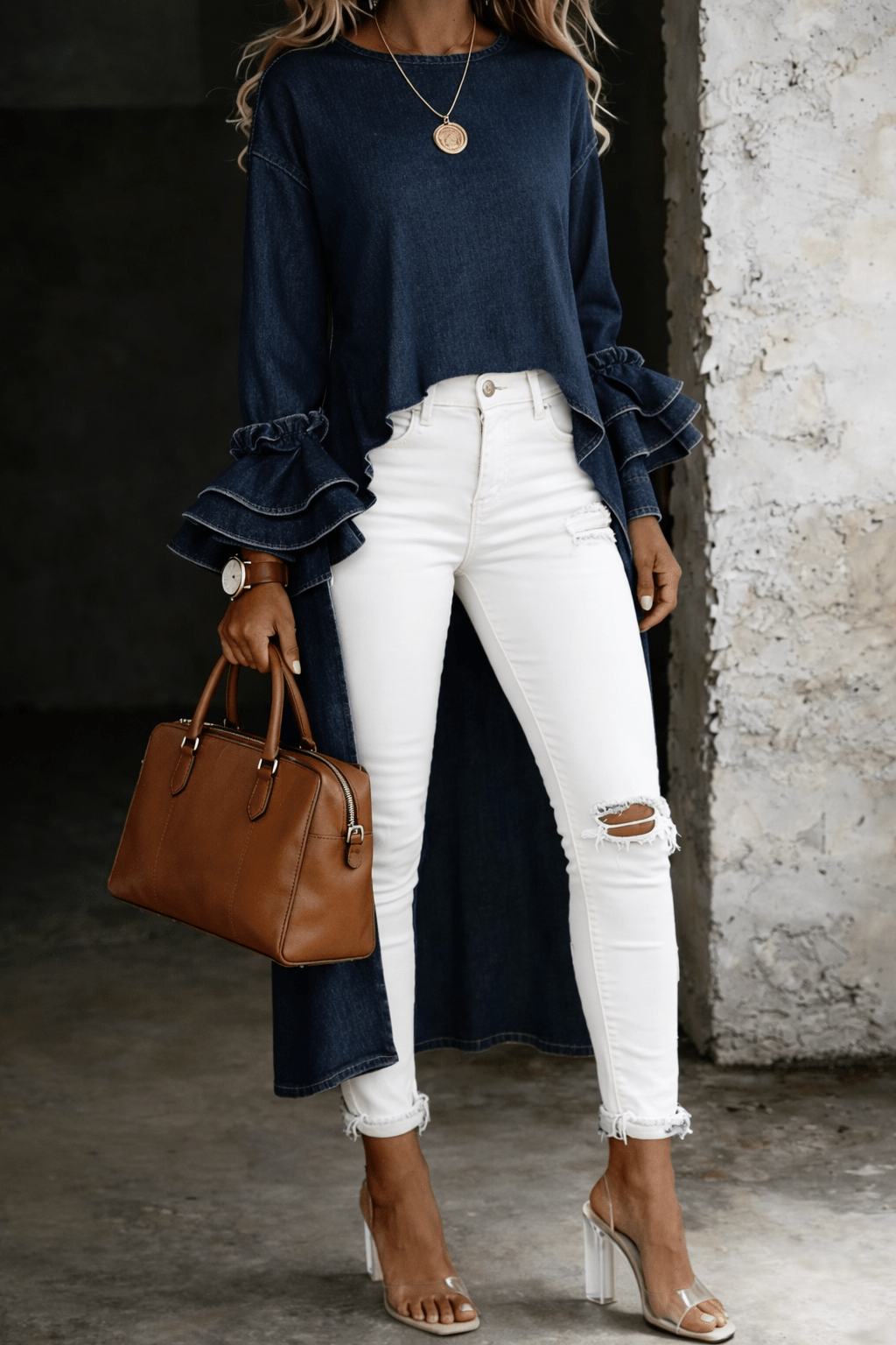 Aurelia | Top tipo camisa informal - VENZA BARCELONA