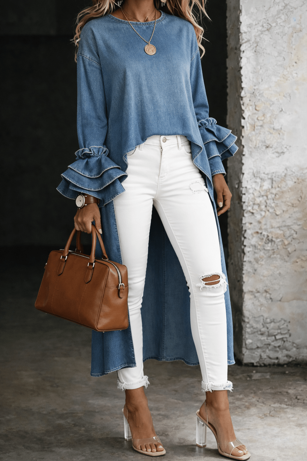 Aurelia | Top tipo camisa informal - VENZA BARCELONA