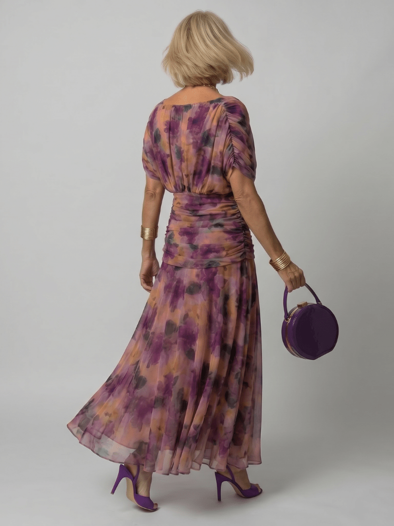 Camilla | Vestido midi fluido - VENZA BARCELONA