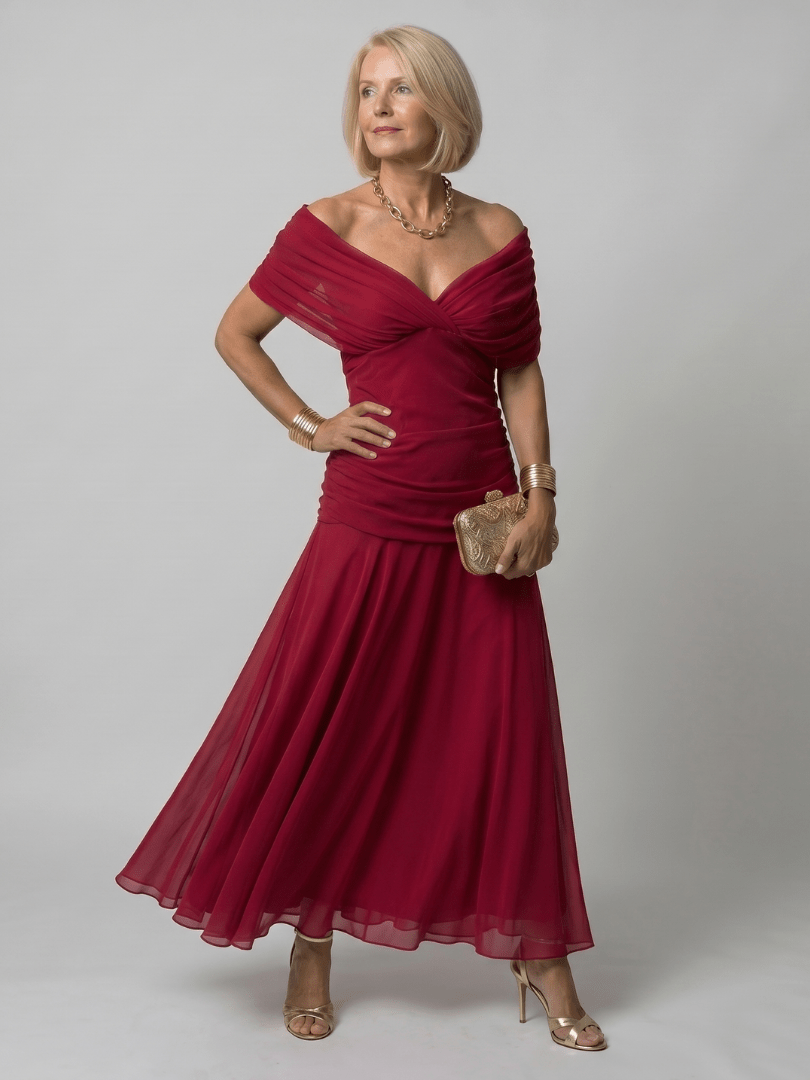 Camilla | Vestido midi fluido - VENZA BARCELONA