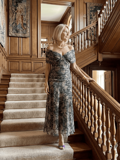 Camilla | Vestido midi fluido - VENZA BARCELONA