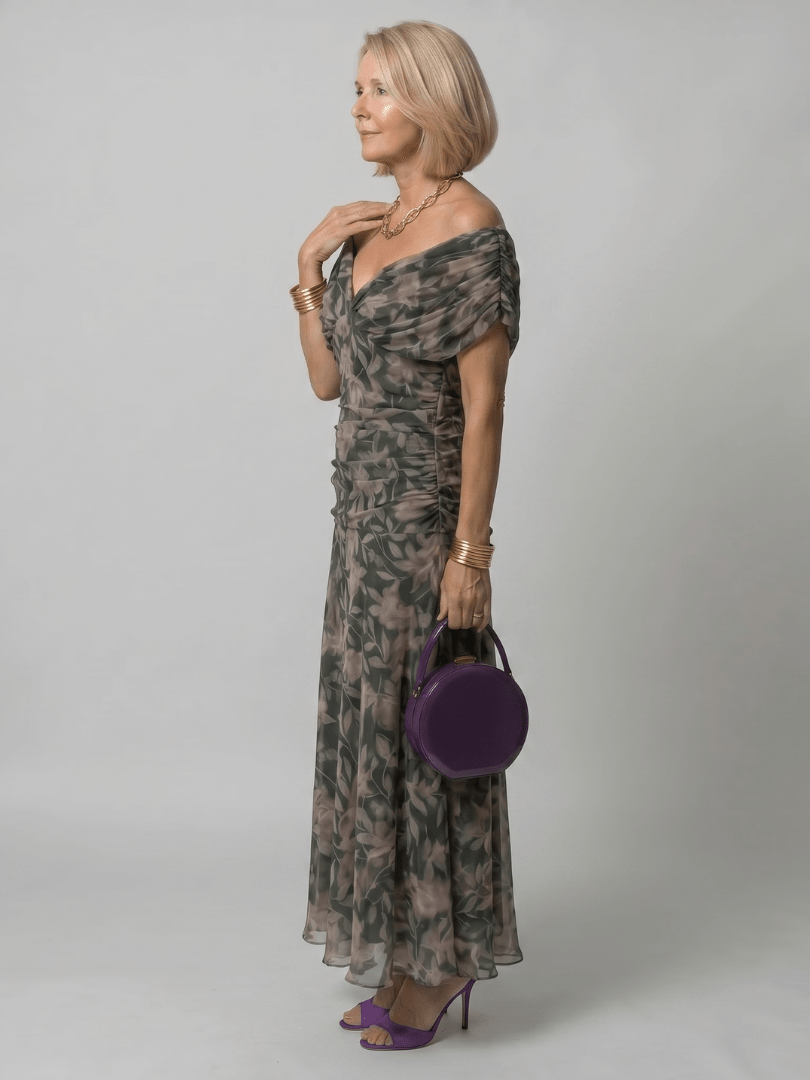 Camilla | Vestido midi fluido - VENZA BARCELONA