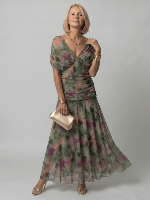 Camilla | Vestido midi fluido - VENZA BARCELONA