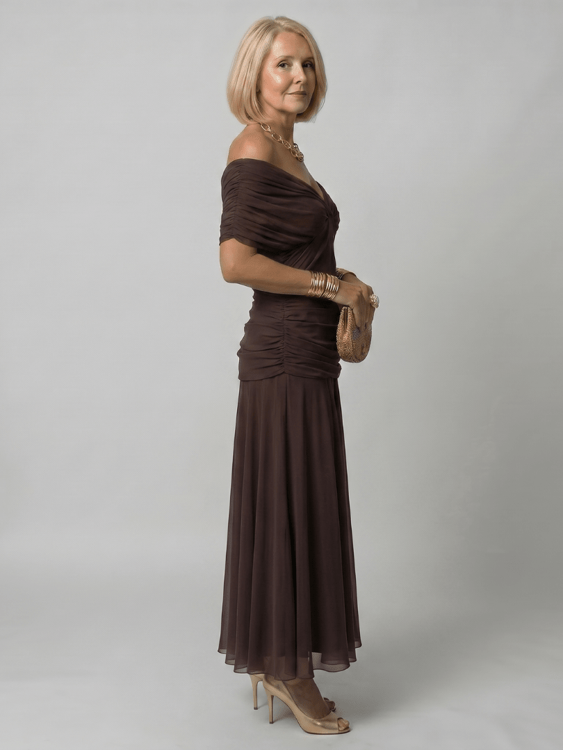 Camilla | Vestido midi fluido - VENZA BARCELONA