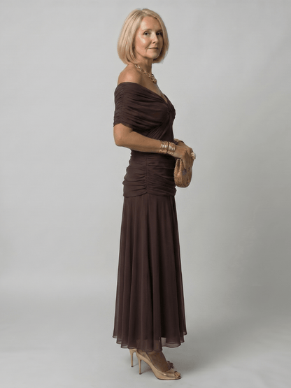 Camilla | Vestido midi fluido - VENZA BARCELONA