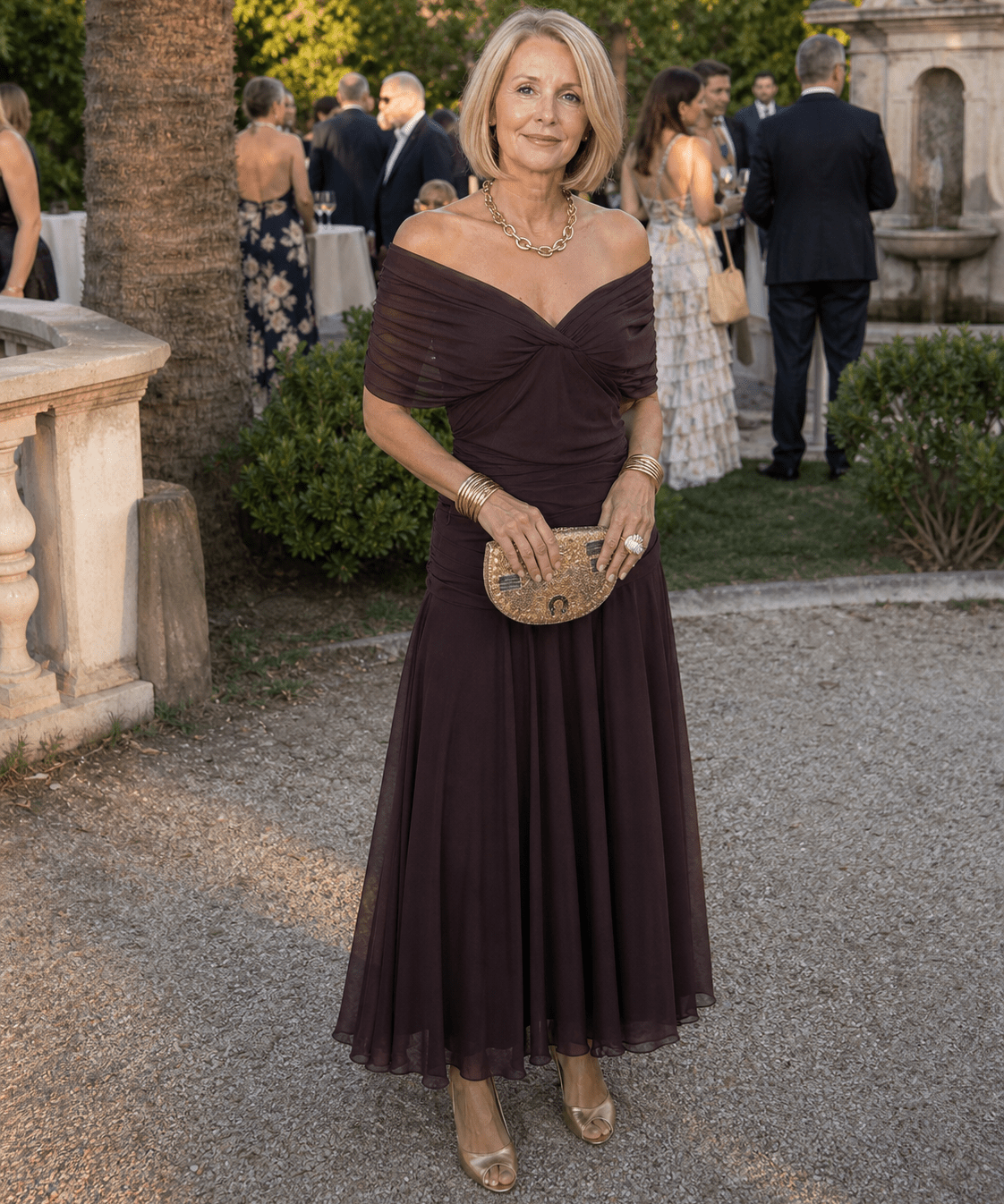 Camilla | Vestido midi fluido - VENZA BARCELONA