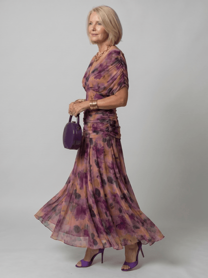 Camilla | Vestido midi fluido - VENZA BARCELONA
