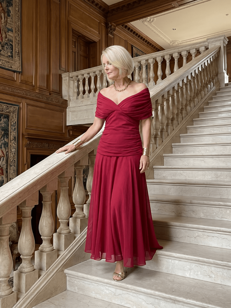 Camilla | Vestido midi fluido - VENZA BARCELONA