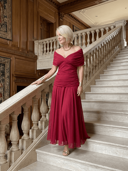 Camilla | Vestido midi fluido - VENZA BARCELONA