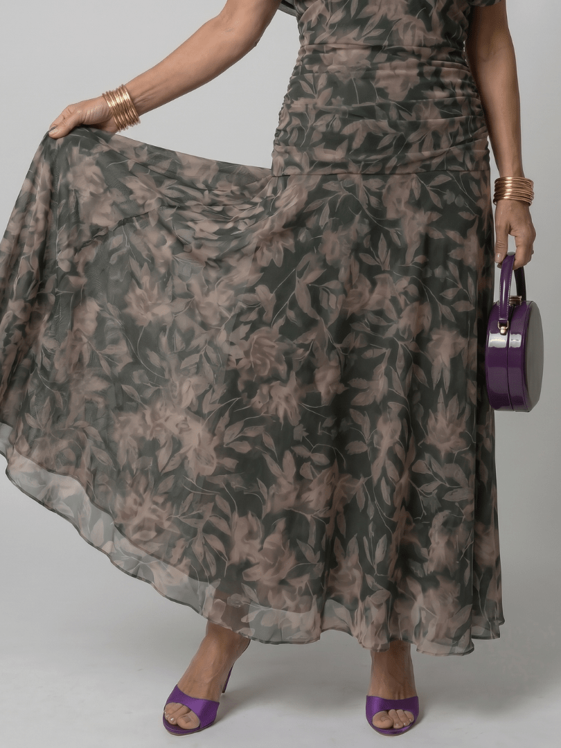 Camilla | Vestido midi fluido - VENZA BARCELONA
