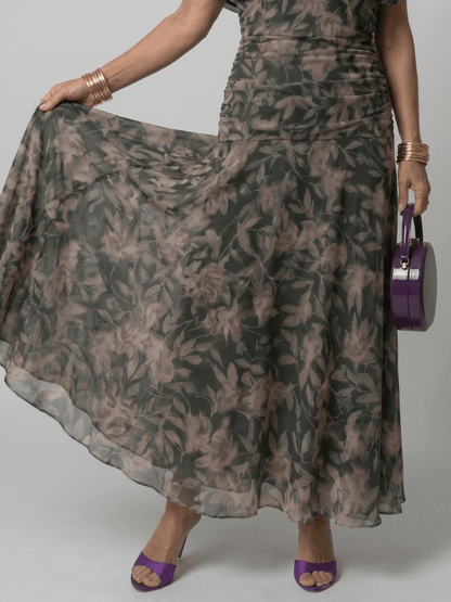 Camilla | Vestido midi fluido - VENZA BARCELONA