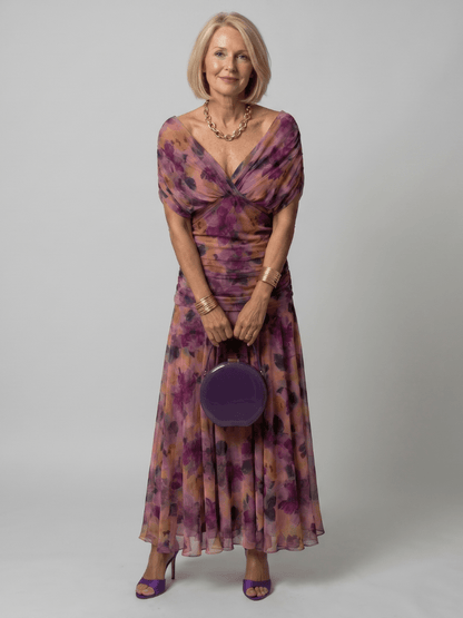 Camilla | Vestido midi fluido - VENZA BARCELONA