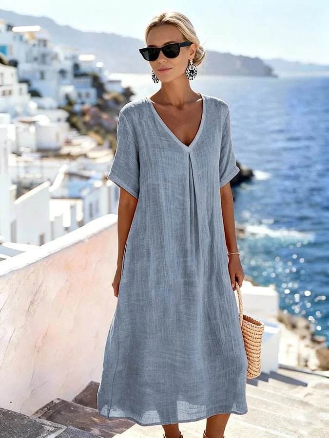 Carolina | Vestido largo holgado - VENZA BARCELONA