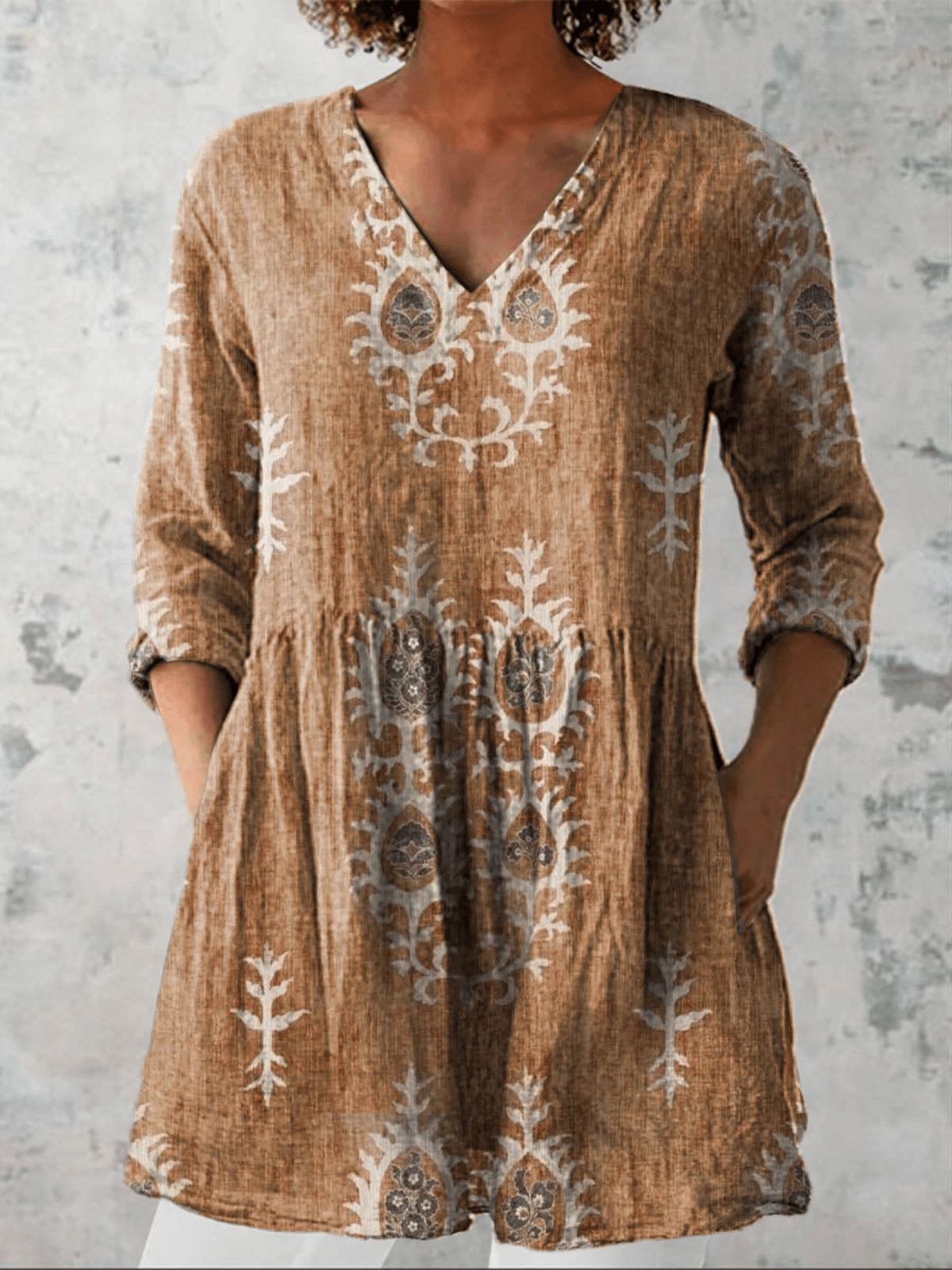 Elia - Blusa Larga Elegante - VENZA BARCELONA