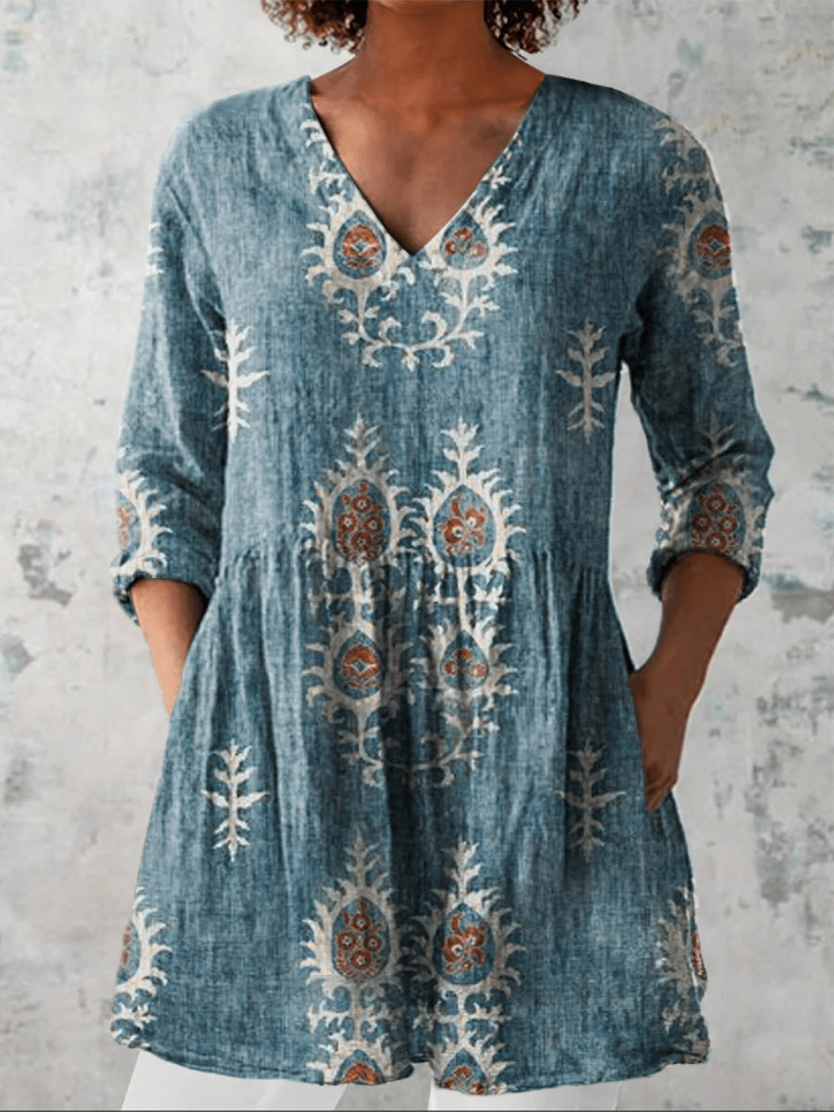 Elia - Blusa Larga Elegante - VENZA BARCELONA