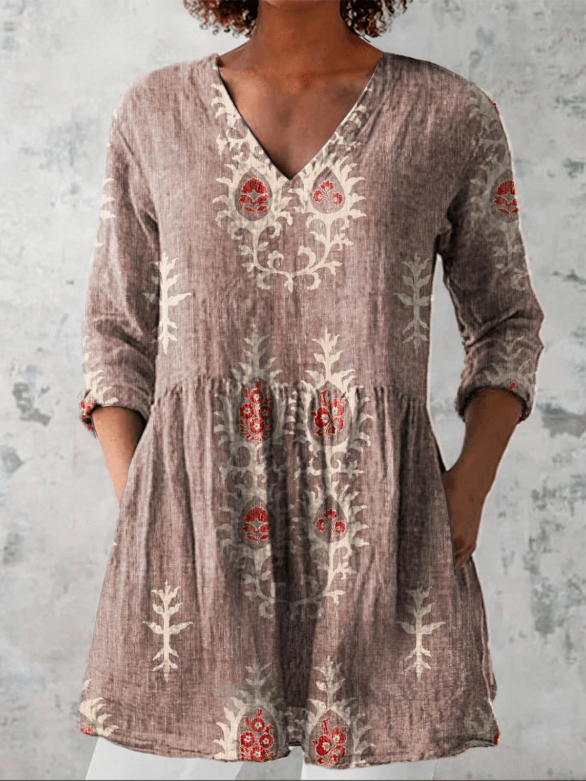 Elia - Blusa Larga Elegante - VENZA BARCELONA