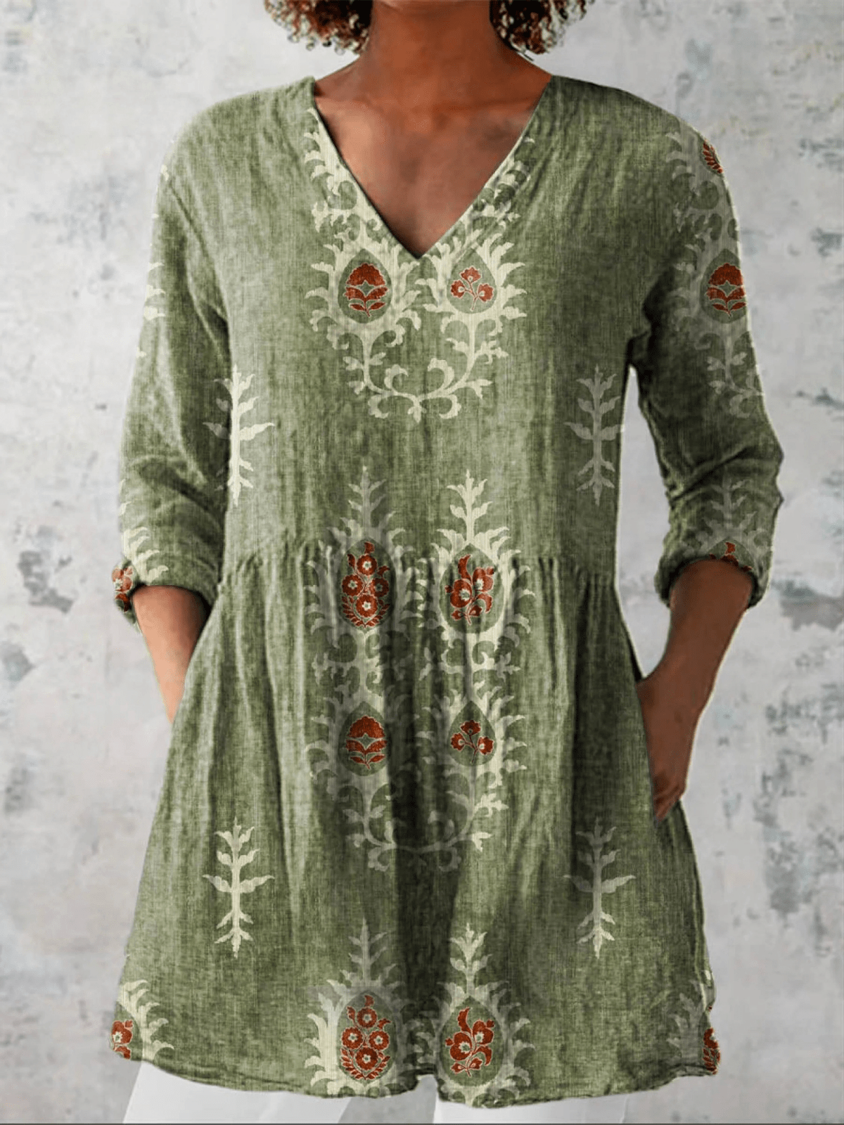 Elia - Blusa Larga Elegante - VENZA BARCELONA