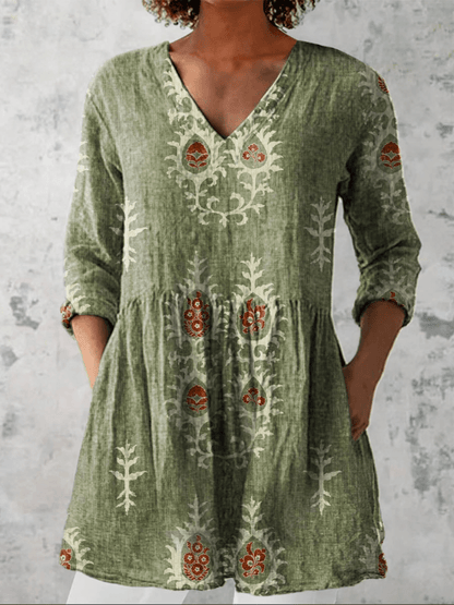 Elia - Blusa Larga Elegante - VENZA BARCELONA
