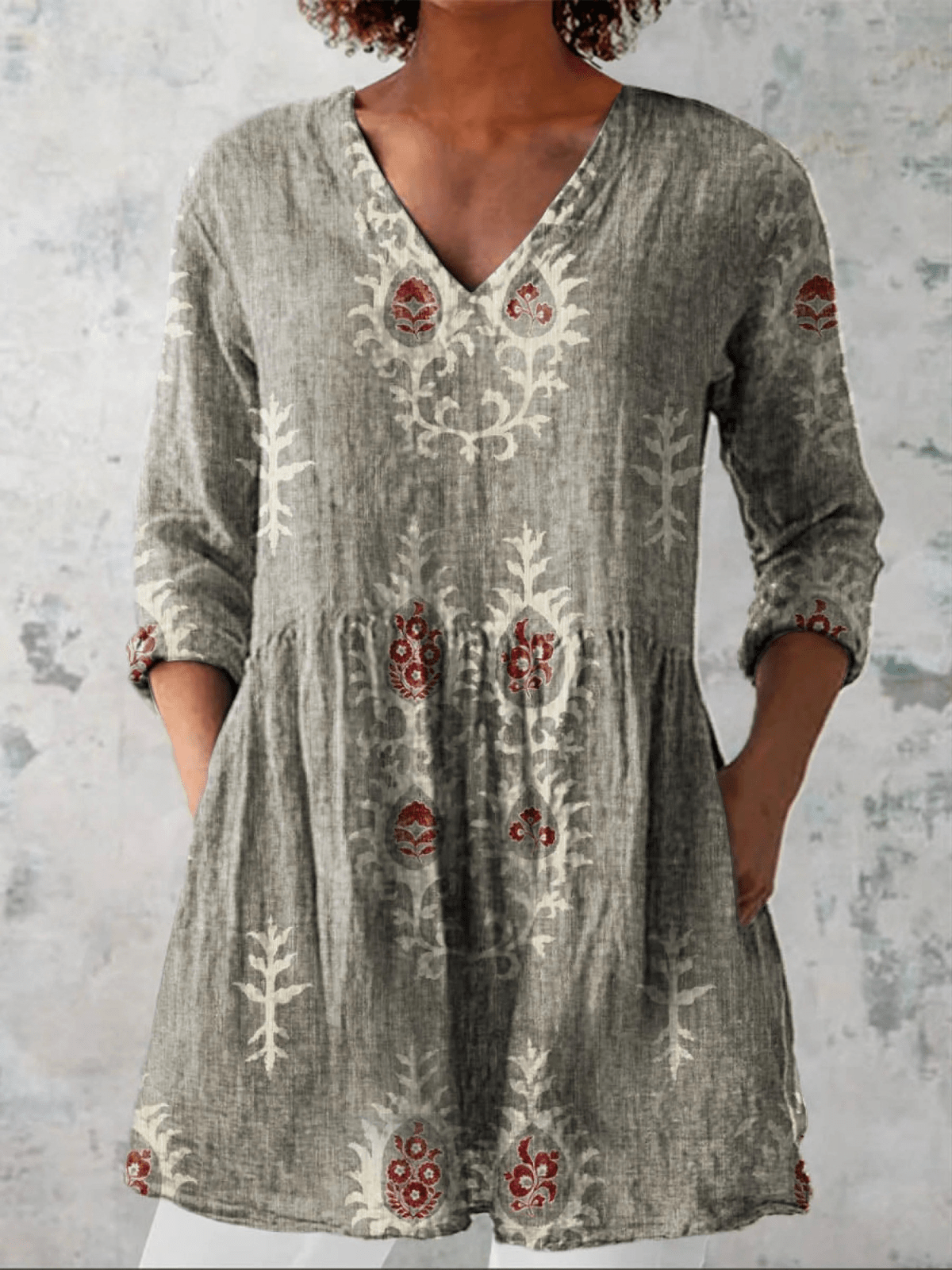 Elia - Blusa Larga Elegante - VENZA BARCELONA