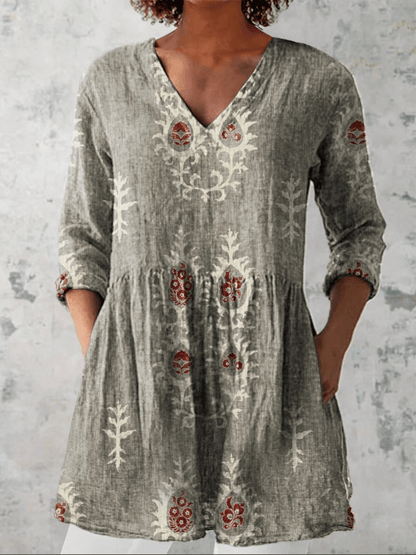 Elia - Blusa Larga Elegante - VENZA BARCELONA