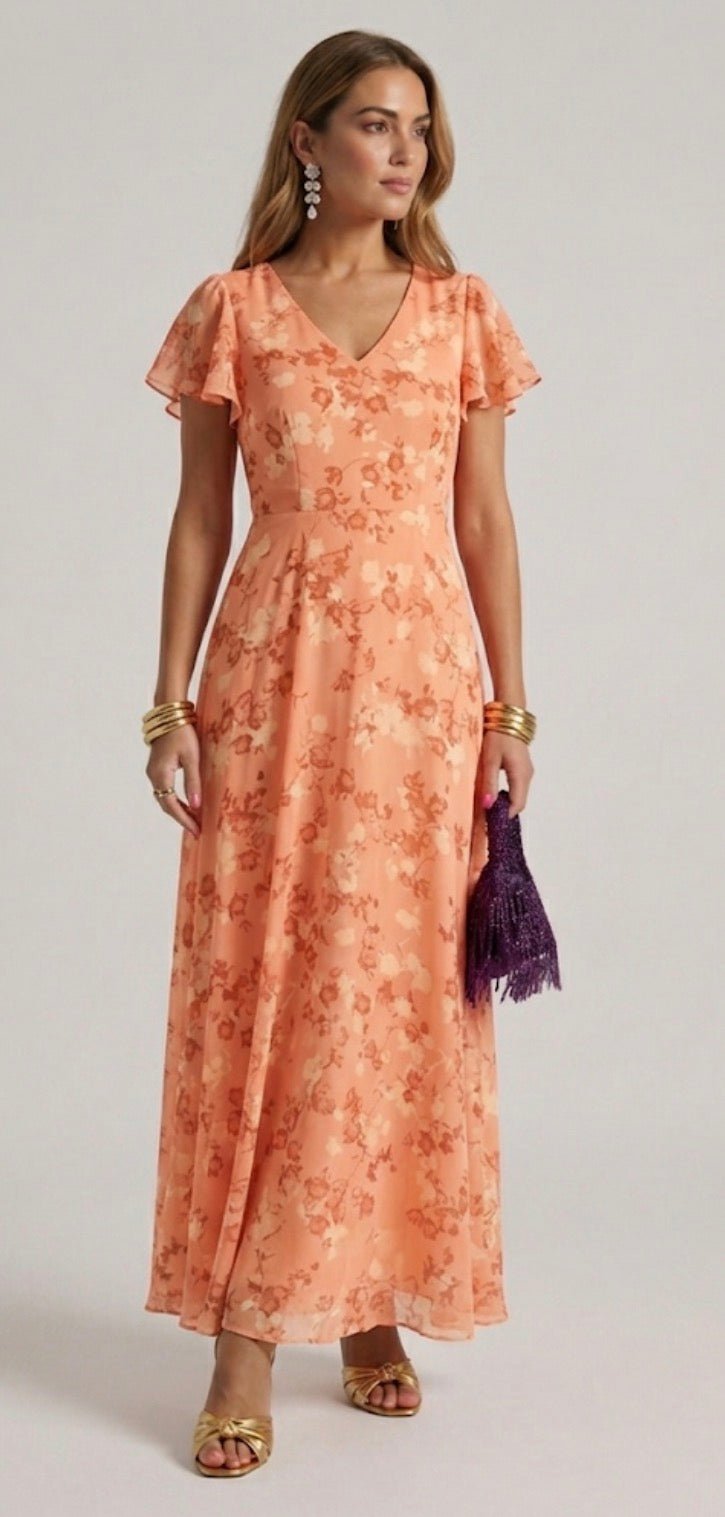 Greta | Vestido glamuroso favorecedor para el vientre - VENZA BARCELONA