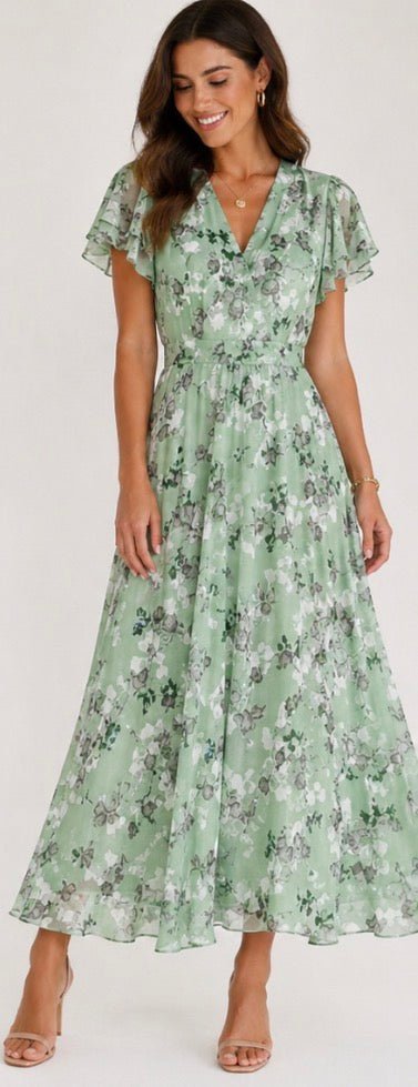 Greta | Vestido glamuroso favorecedor para el vientre - VENZA BARCELONA