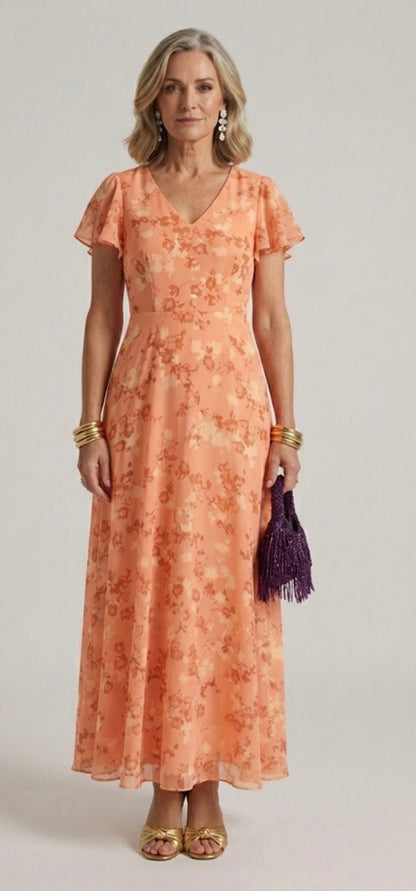Greta | Vestido glamuroso favorecedor para el vientre - VENZA BARCELONA