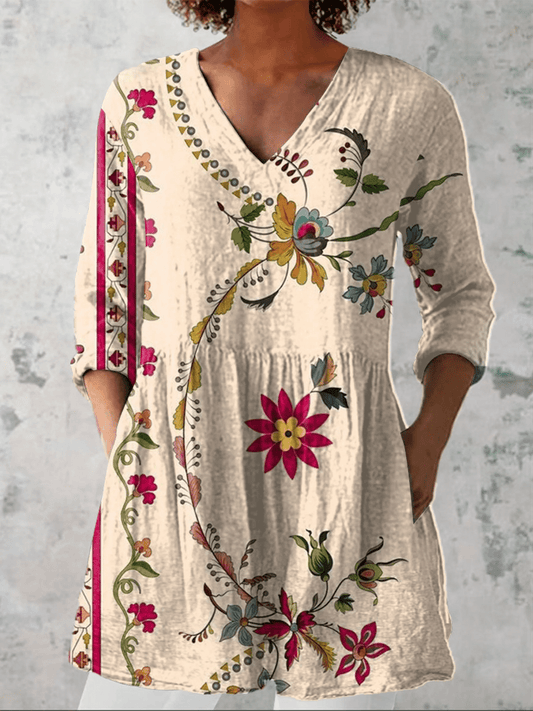 Hortensia - Blusa Larga Elegante - VENZA BARCELONA
