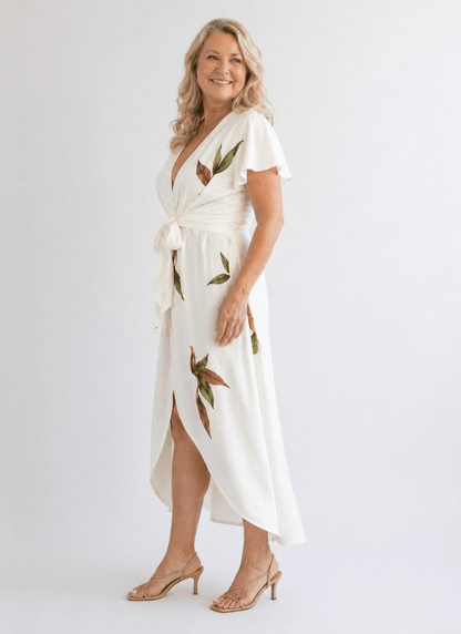 Letizia | Vestido cruzado elegante - VENZA BARCELONA
