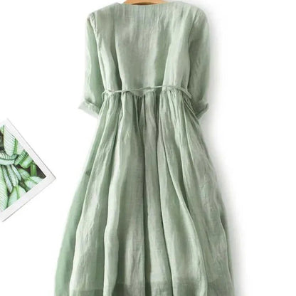 Livia | Vestido Maxi ligero - VENZA BARCELONA