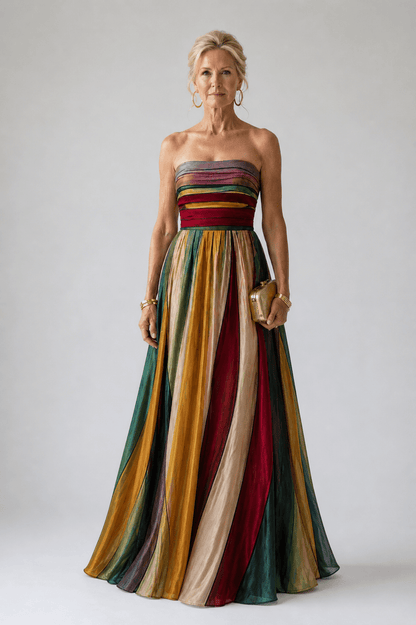 Maddalena | Vestido trapecio elegante sin tirantes - VENZA BARCELONA