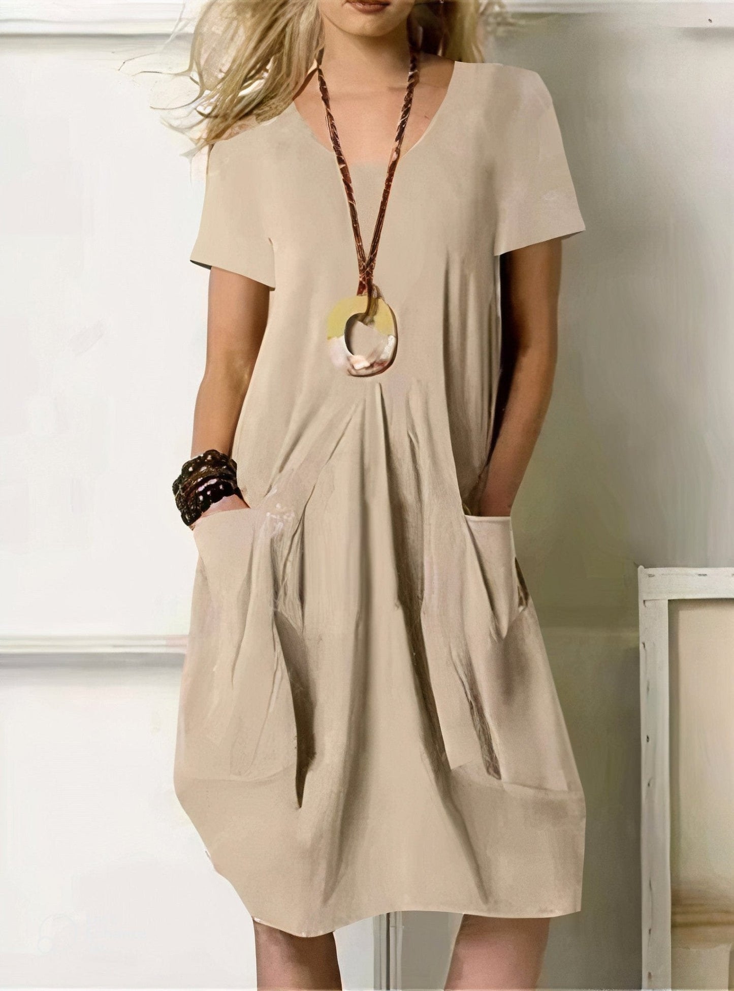 Marisa™ | Vestido fluido de estilo casual - VENZA BARCELONA