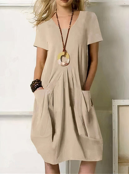 Marisa™ | Vestido fluido de estilo casual - VENZA BARCELONA