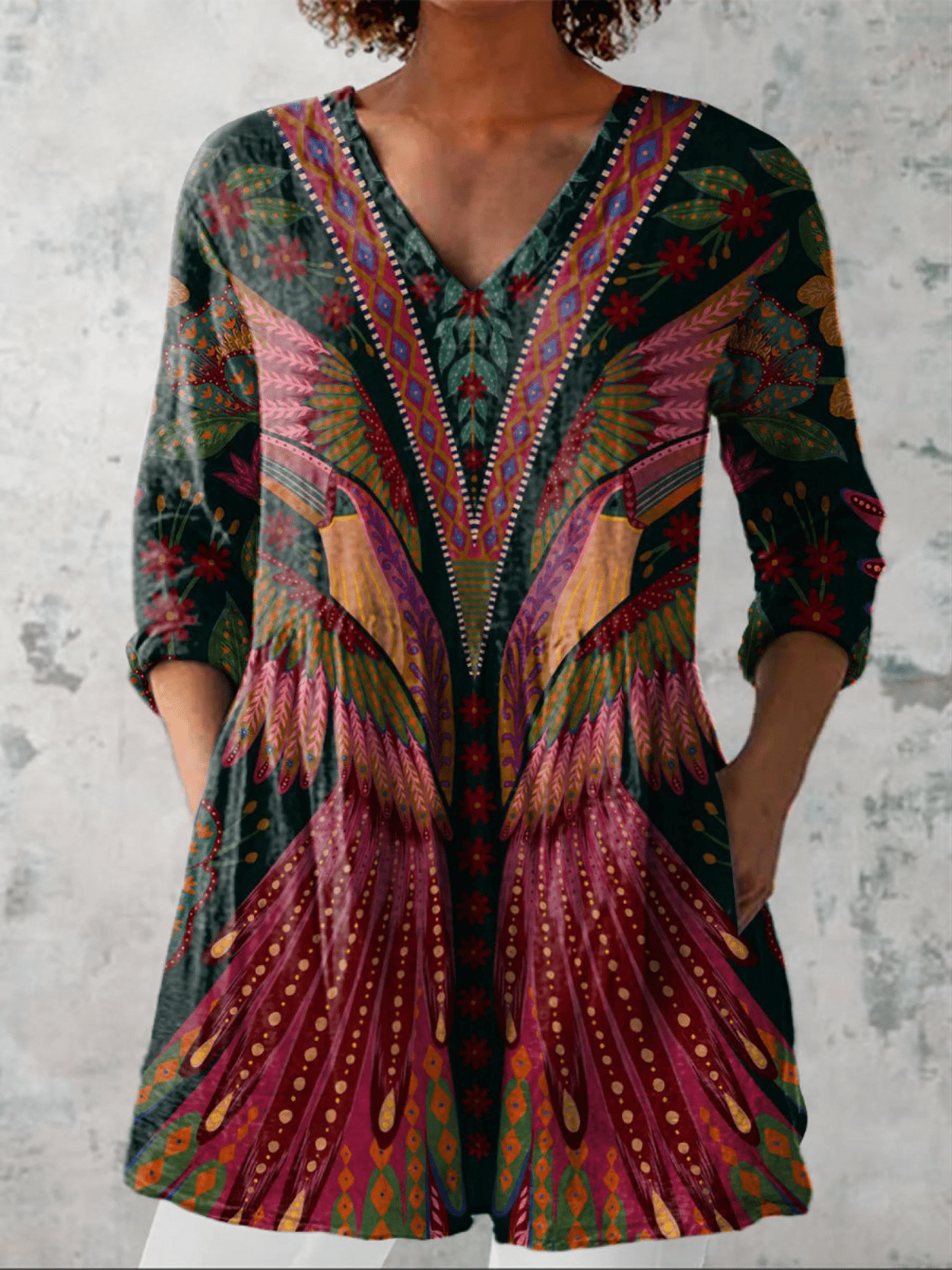 Mireia - Blusa Larga Elegante - VENZA BARCELONA