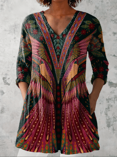 Mireia - Blusa Larga Elegante - VENZA BARCELONA