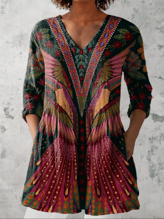 Mireia - Blusa Larga Elegante - VENZA BARCELONA