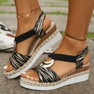 MOREAU LYON | SANDALES À TALON COMPENSÉ STYLÉES POUR FEMMES - VENZA BARCELONA