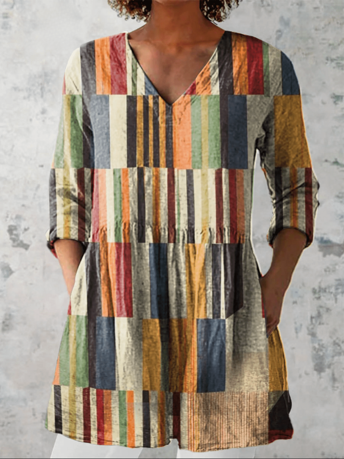Nerea - Blusa Fluida Con Escote En V - VENZA BARCELONA