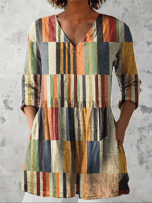 Nerea - Blusa Fluida Con Escote En V - VENZA BARCELONA