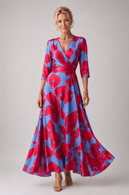 Ottavia | Vestido cómodo con escote en V para el día a día - VENZA BARCELONA