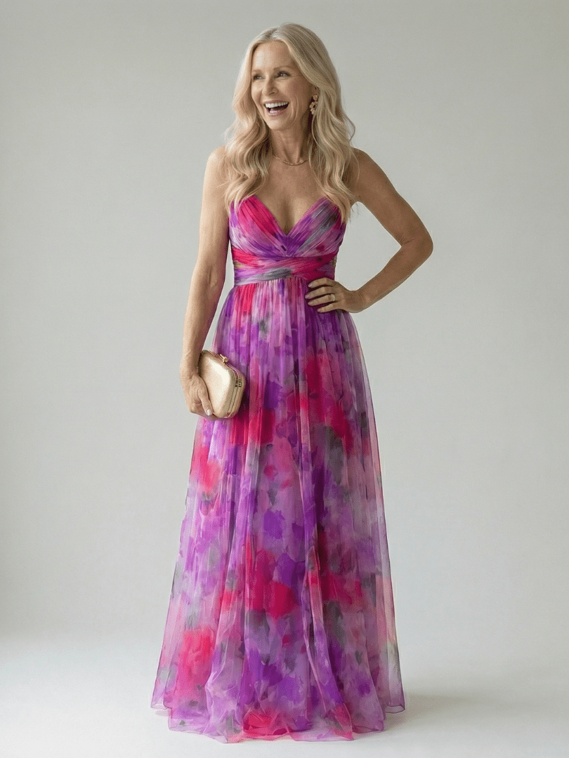 Pandora | Vestido largo cruzado fluido - VENZA BARCELONA