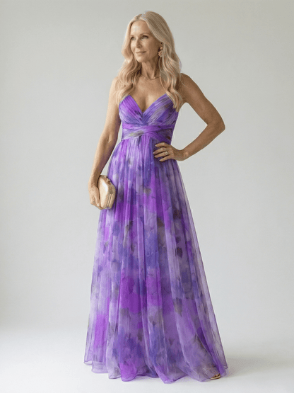 Pandora | Vestido largo cruzado fluido - VENZA BARCELONA