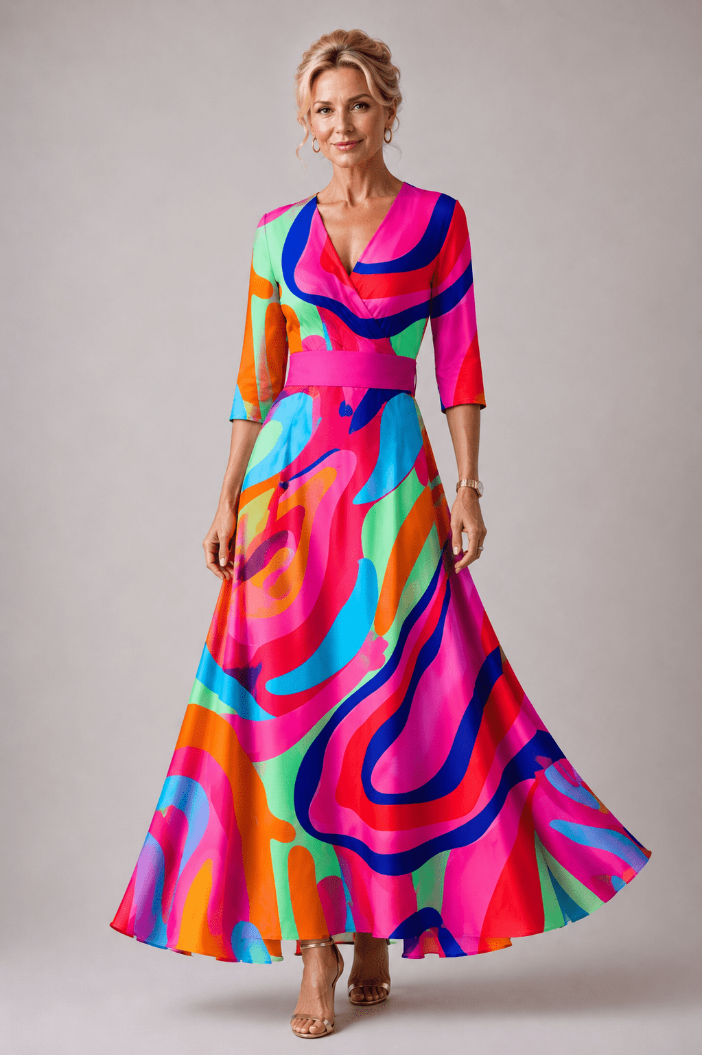 Phoebe | Vestido cómodo con escote en V para el día a día - VENZA BARCELONA