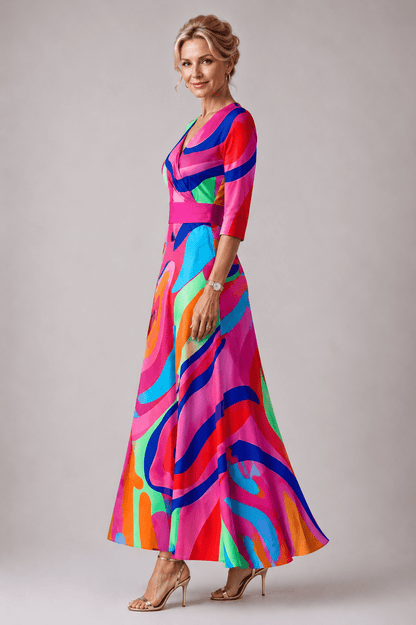 Phoebe | Vestido cómodo con escote en V para el día a día - VENZA BARCELONA